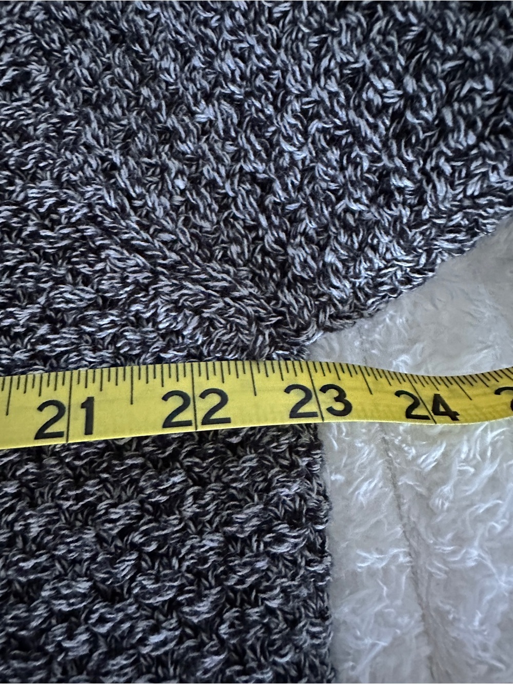 VINTAGE Liz Claiborne Liz Golf Navy and White Marled Knit Mock Neck Zip Sweater - Picture 6 of 7